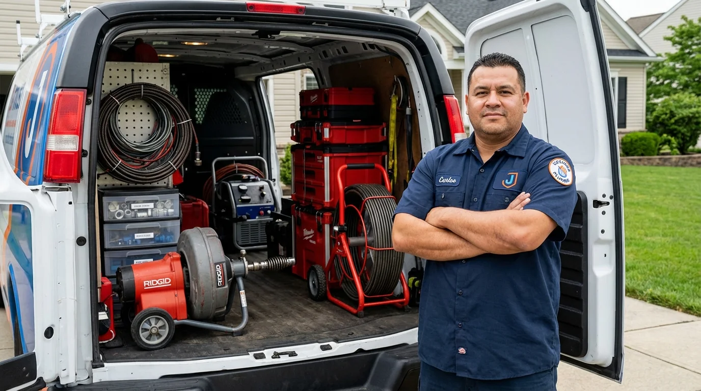 Professional drain cleaning equipment and Johns Plumbing LLC plumber in Peachtree City
